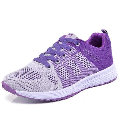 Tênis Feminino Esportivo Cinza e Roxo